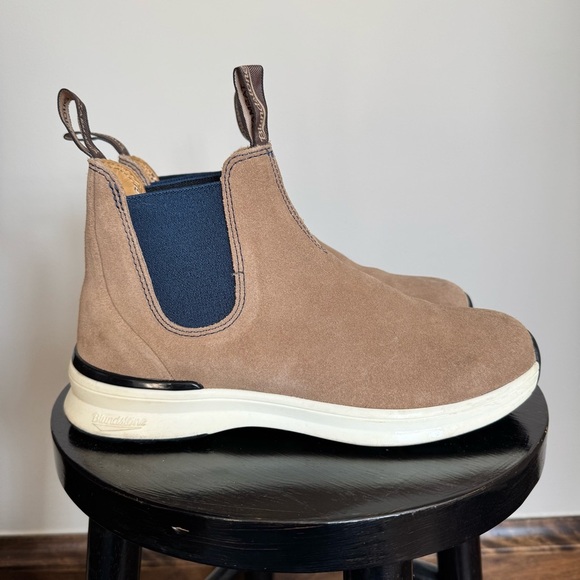 Blundstone 2146 Elastic Sided Sand & Navy Active Boots Size M8 - Picture 2 of 10